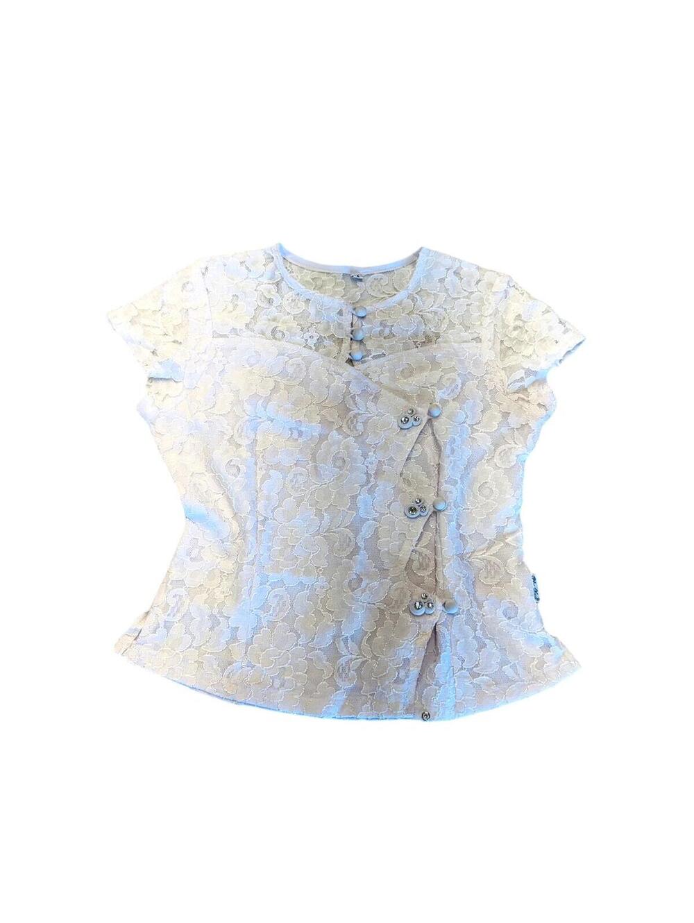 Blue moon Cheongsam-style top